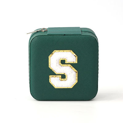 kaufen Schmuck Geschenk-Speicherbox Custom Portable Kleines Leder Dunkelgrün Schmuck-Organisator Schmuck-Speicherbox online manufacture