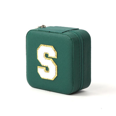 Schmuck Geschenk-Speicherbox Custom Portable Kleines Leder Dunkelgrün Schmuck-Organisator Schmuck-Speicherbox