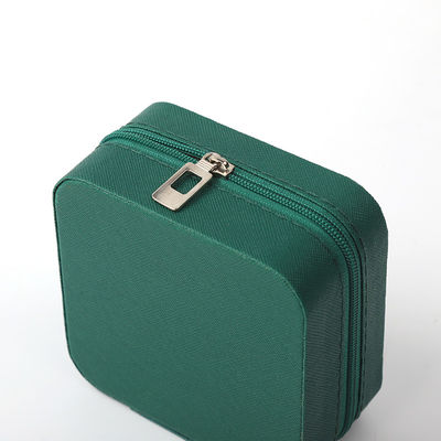 Schmuck Geschenk-Speicherbox Custom Portable Kleines Leder Dunkelgrün Schmuck-Organisator Schmuck-Speicherbox