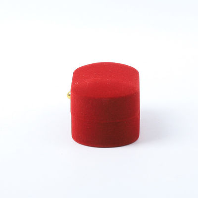 Luxus Schmuckschachtel persönlich angepasst rotes Samt Schmuck Verpackung Hochzeit Verlobung Doppelring Box