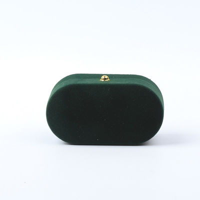 kaufen Großhandel Fertigung Luxus Schmuckschachtel Personalisierte Custom Grüne Samt Schmuck Verpackung Hochzeit Verlobung Doppelring Box Mit Logo online manufacture