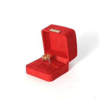 Hochwertige Luxus-Schmuckschatulle aus rotem Flanell-Samt für Armband, Halskette, Ring, Ohrring