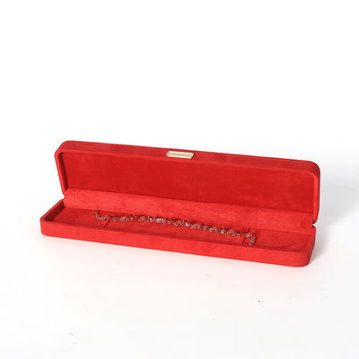 Großhandel Luxus Schmuckbox Personalisierte High-End-Konnektur Armband Ohrringe Ring Schmuck Set Verpackung Samt rot Schmuckbox mit Logo