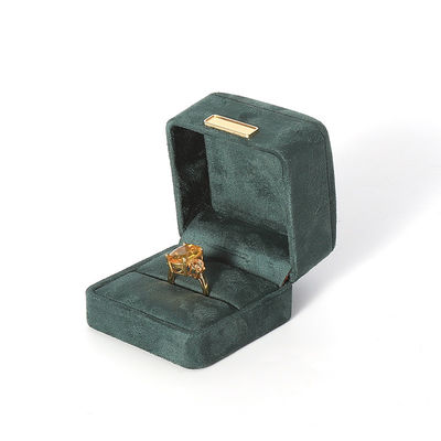 Hochwertige, luxuriöse, grüne Flanell-Samt-Schmuckschatulle für Armband, Halskette, Ring, Ohrring