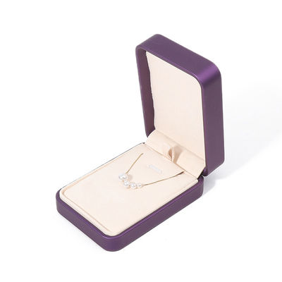 Premium-Purpurleder Schmuckschachtel mit Aufdruck
