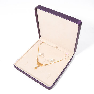 Premium-Purpurleder Schmuckschachtel mit Aufdruck