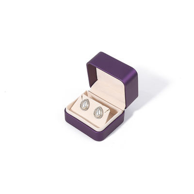 Premium-Purpurleder Schmuckschachtel mit Aufdruck