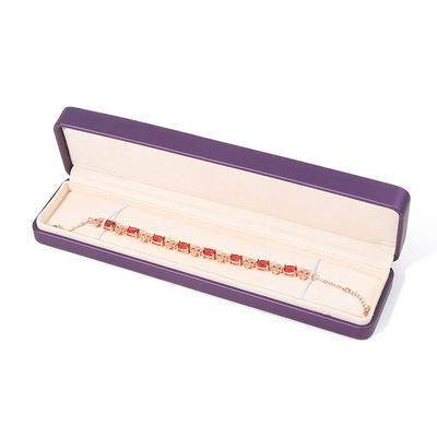Premium-Purpurleder Schmuckschachtel mit Aufdruck