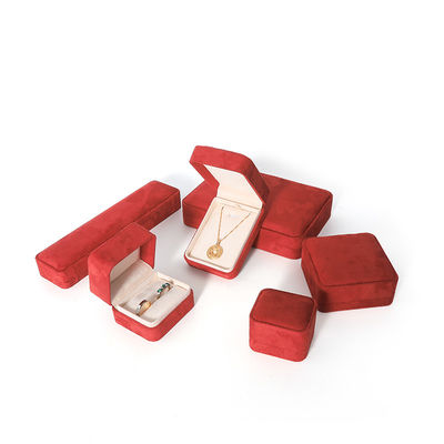 Premium-Rote Schmuckschachtel Verpackung für große Halskette Armband Ohrringe Ring Set