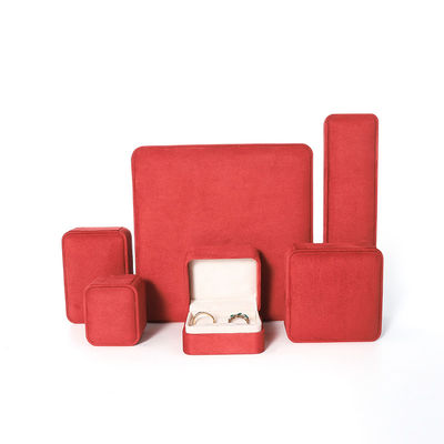Premium-Rote Schmuckschachtel Verpackung für große Halskette Armband Ohrringe Ring Set