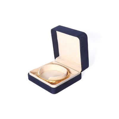 China Herstellung Großhandel Premium Blau Schmuck Verpackung Box Custom High End Big Schmuck Set Halskette Armband Ohrringe Ring Verpackung Handgemachte Quadratische Samt Blaue Schmuckschatulle Mit Logo