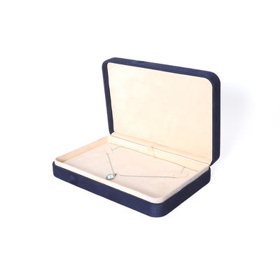 China Herstellung Großhandel Premium Blau Schmuck Verpackung Box Custom High End Big Schmuck Set Halskette Armband Ohrringe Ring Verpackung Handgemachte Quadratische Samt Blaue Schmuckschatulle Mit Logo
