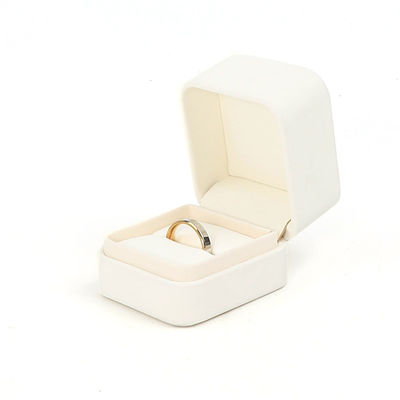 Handgefertigte Quadrat-weiße Leder Schmuckverpackung Box Custom Luxus Big Schmuck Set Box für Halskette Armband Ohrringe Ring Verpackung