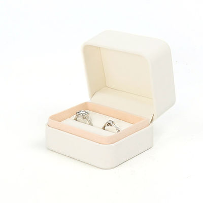 Handgefertigte Quadrat-weiße Leder Schmuckverpackung Box Custom Luxus Big Schmuck Set Box für Halskette Armband Ohrringe Ring Verpackung