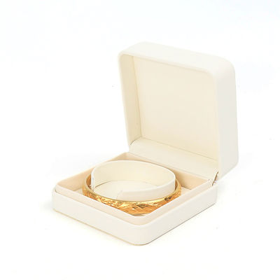 Handgefertigte Quadrat-weiße Leder Schmuckverpackung Box Custom Luxus Big Schmuck Set Box für Halskette Armband Ohrringe Ring Verpackung