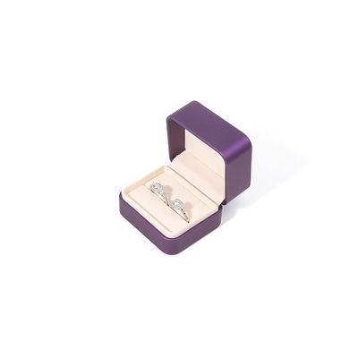 Hochwertige Schmuckverpackung Box Custom Luxus Big Schmuck Set Box Halskette Armband Ohrringe Ring Verpackung Handgefertigt Quadrat Purpur Leder Schmuckbox Mit Logo