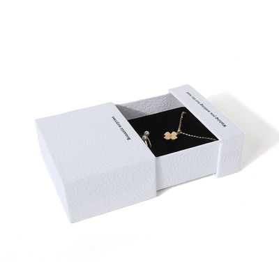 China Herstellung Großhandel hochwertige Halskette Ohrring Armband Ring Box Schmuckverpackung Personalisierte Benutzerdefinierte Umweltfreundliche Pappe Papier weiße Schublade Schmuckschatulle mit Logo