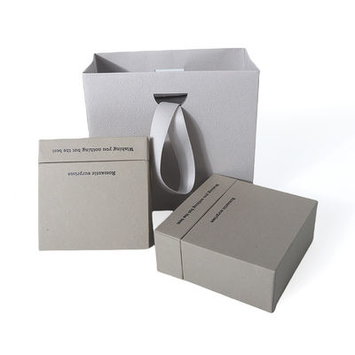 China Herstellung Großhandel hochwertige Halskette Ohrring Armband Ring Box Schmuck Verpackung Personalisierte Benutzerdefinierte Umweltfreundliche Karton Papier grau Schublade Schmuckschatulle mit Logo