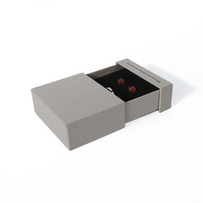 China Herstellung Großhandel hochwertige Halskette Ohrring Armband Ring Box Schmuck Verpackung Personalisierte Benutzerdefinierte Umweltfreundliche Karton Papier grau Schublade Schmuckschatulle mit Logo