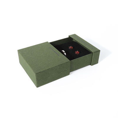 China Fertigung Großhandel hochwertige Halskette Ohrring Armband Ring Box Schmuck Verpackung Personalisierte Custom Eco Friendly Karton Papier grüne Schublade Schmuckbox mit Logo