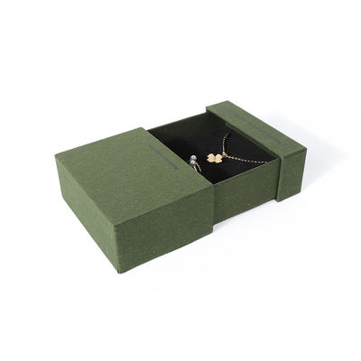 China Fertigung Großhandel hochwertige Halskette Ohrring Armband Ring Box Schmuck Verpackung Personalisierte Custom Eco Friendly Karton Papier grüne Schublade Schmuckbox mit Logo