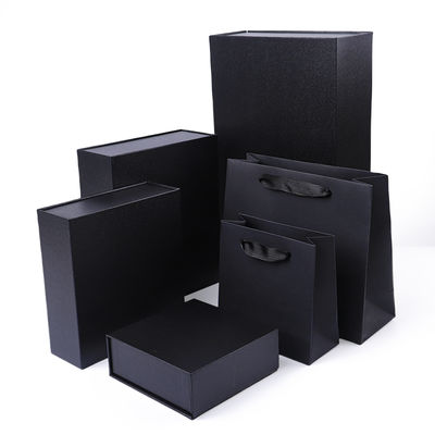 Großhandel hochwertige Magnetgeschenkbox Verpackung Custom Logo Luxus Öko-freundliches Karton Papier Schwarz Magnetschmuckbox