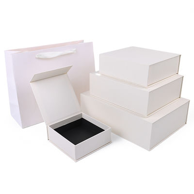Großhandel Produktion hochwertige Magnetgeschenkbox Verpackung Custom Logo Luxus Öko-freundliches Karton Papier Weiß Magnetschmuckbox