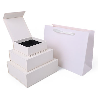 Großhandel Produktion hochwertige Magnetgeschenkbox Verpackung Custom Logo Luxus Öko-freundliches Karton Papier Weiß Magnetschmuckbox