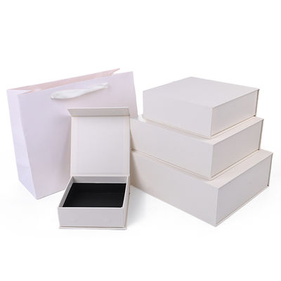 Großhandel Produktion hochwertige Magnetgeschenkbox Verpackung Custom Logo Luxus Öko-freundliches Karton Papier Weiß Magnetschmuckbox