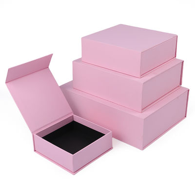 Großhandel Produktion hochwertige Magnetgeschenkbox Verpackung Custom Logo Luxus Eco Friendly Karton Papier rosa Magnetschmuckbox