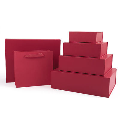 Großhandel hochwertige Magnetgeschenkbox Verpackung Custom Logo Luxus Öko-freundliches Karton Papier rot Magnetschmuckbox