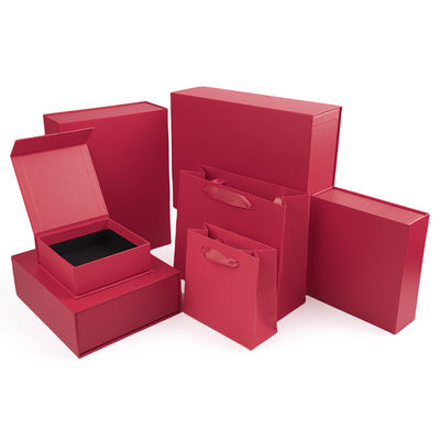 Großhandel hochwertige Magnetgeschenkbox Verpackung Custom Logo Luxus Öko-freundliches Karton Papier rot Magnetschmuckbox