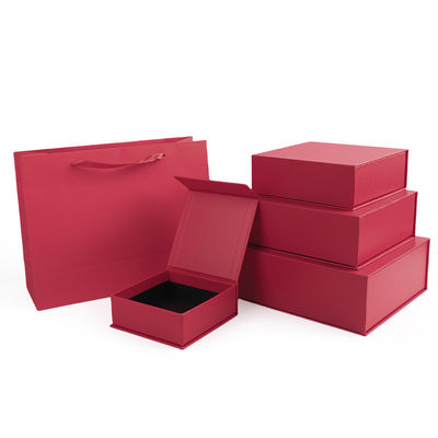 Großhandel hochwertige Magnetgeschenkbox Verpackung Custom Logo Luxus Öko-freundliches Karton Papier rot Magnetschmuckbox