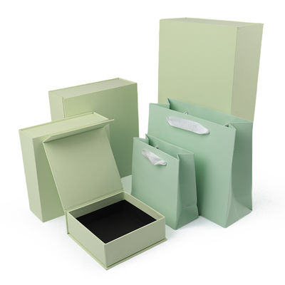 Großhandel Herstellung hochwertige Magnetgeschenkbox Custom Logo Luxus Öko-freundlich hellgrün Magnetpapier Schmuckbox