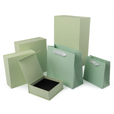 Großhandel Herstellung hochwertige Magnetgeschenkbox Custom Logo Luxus Öko-freundlich hellgrün Magnetpapier Schmuckbox