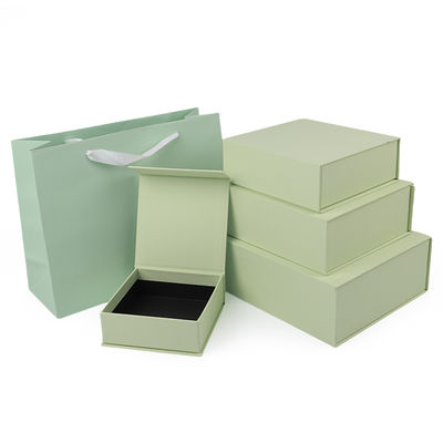 Großhandel Herstellung hochwertige Magnetgeschenkbox Custom Logo Luxus Öko-freundlich hellgrün Magnetpapier Schmuckbox