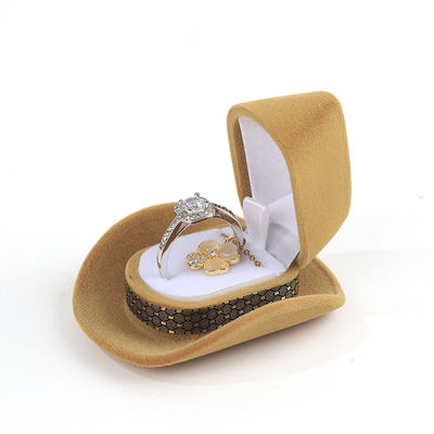 Anpassbares persönliches Premium-Velvet-Cowboy-Schmuckringe für Weihnachtsgeschenke