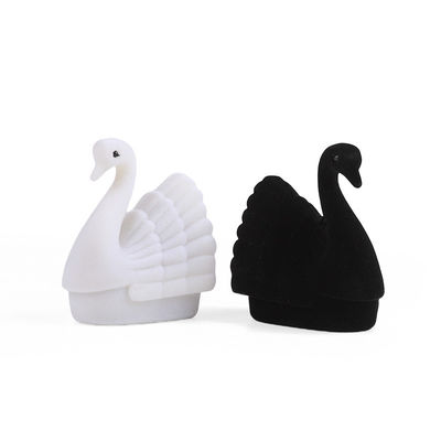 Personalisierte Premium-Samt-Schwan-Ringbox-Schmuckverpackung für Weihnachtsgeschenke