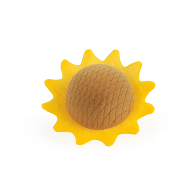 Personalisierte, hochwertige, gelbe Samt-Schmuckschatulle mit Sonnenblumenmuster für Ringe