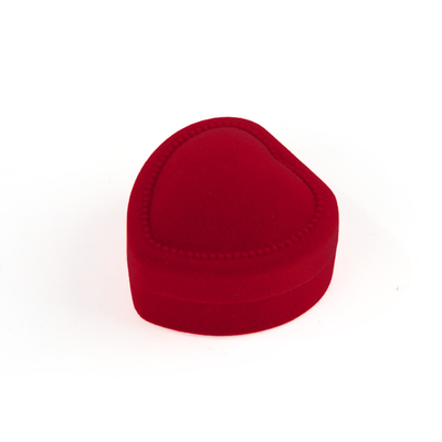 Anpassbares Hign Ende Herzform Samt roter Schmuck Ring Box für den Valentinstag