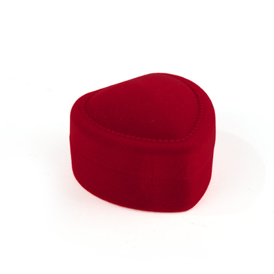 Anpassbares Hign Ende Herzform Samt roter Schmuck Ring Box für den Valentinstag