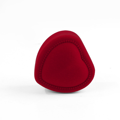 Anpassbares Hign Ende Herzform Samt roter Schmuck Ring Box für den Valentinstag