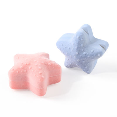 OEM personalisierte Flip Seesterne Samt Ring Box Schmuck Verpackung mit Logo