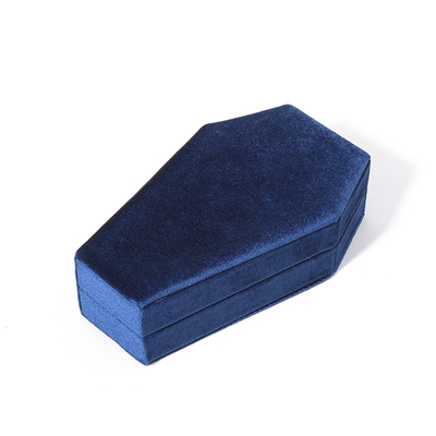 Individuelle Organizer-Aufbewahrung blau Samt Schmuck Reisebox OEM Weihnachts-Schmuckgeschenkbox