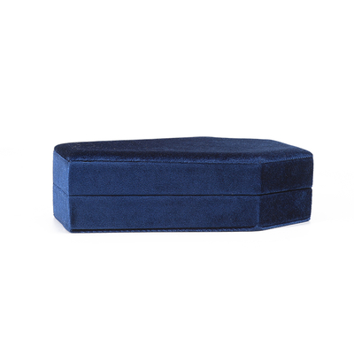 Individuelle Organizer-Aufbewahrung blau Samt Schmuck Reisebox OEM Weihnachts-Schmuckgeschenkbox