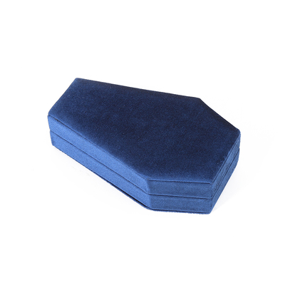 Individuelle Organizer-Aufbewahrung blau Samt Schmuck Reisebox OEM Weihnachts-Schmuckgeschenkbox