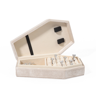 Custom Organizer Aufbewahrung weißes Samt Schmuck Reisetasche OEM Weihnachtsschmuck Geschenkbox