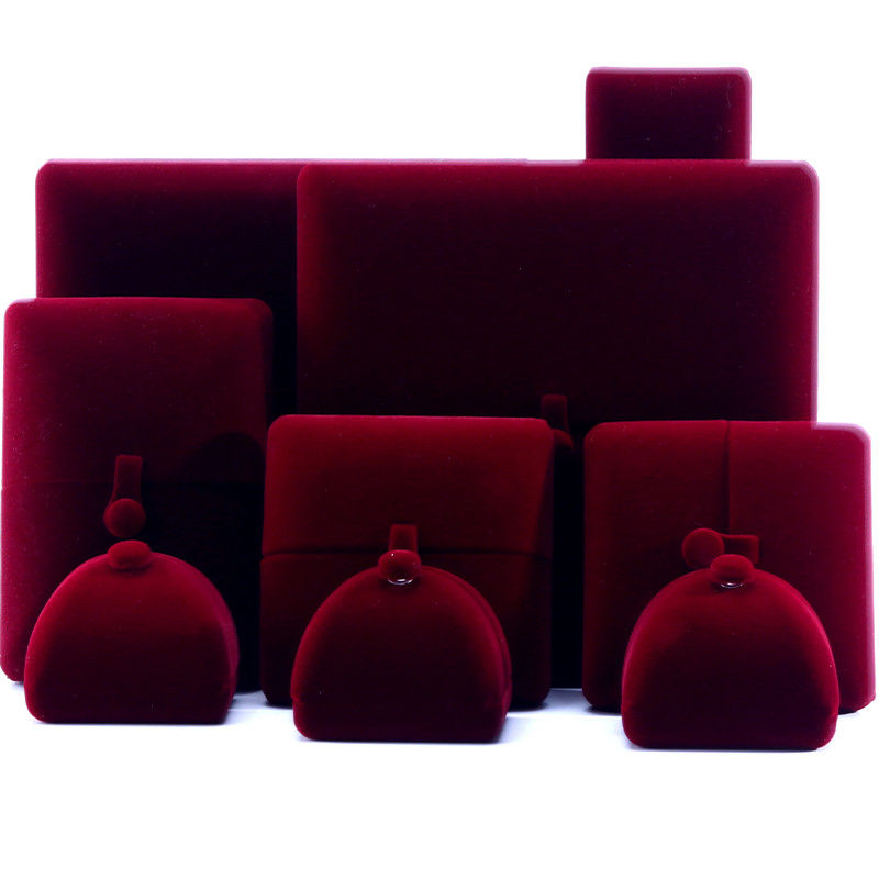 elegant doppeltürige Schmuckschachtel hign end rotes Samt Schmuckschachtel mit Logo
