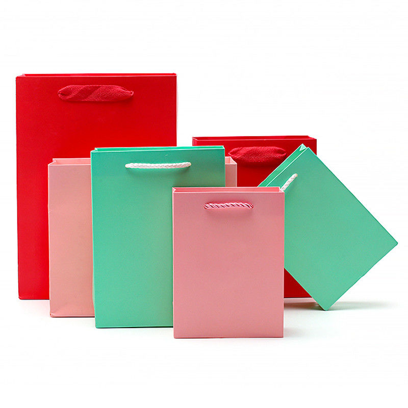 Schicke einfache Makkarone Farbe Karton Tote Tasche Geschenk Schatzverpackung