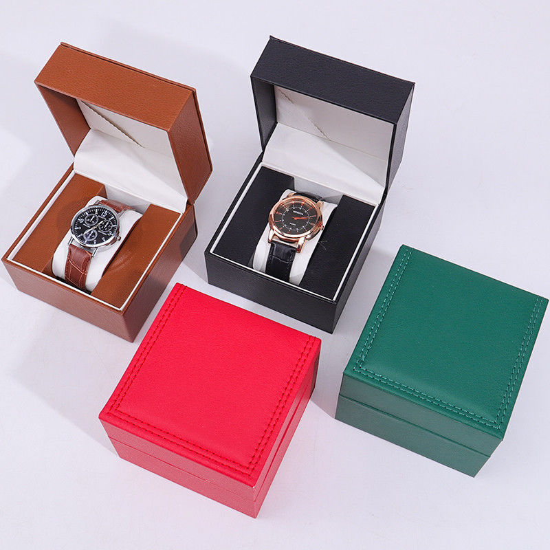 High-End PU-Leder-Uhr-Speicher-Box mit Holz-Innen für Luxus-Verpackung